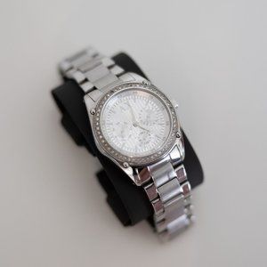 ARMANI EXCHANGE AX Multi-Function Silver Sporty Glitz Chronograph Watch